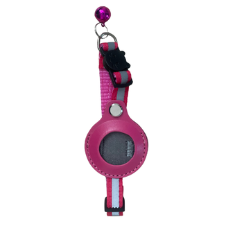 Katzenhalsband AirTag Tracker Halterung Farbvariante Pink
